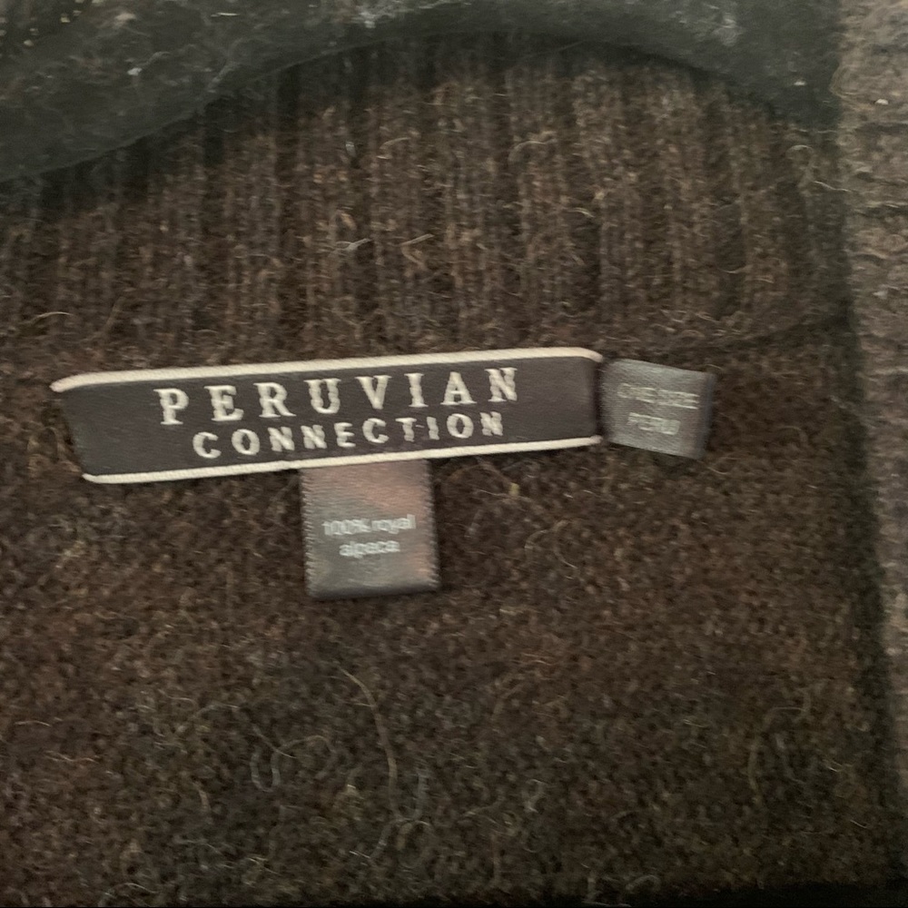 ROYAL ALPACA RUANA SWEATER - Picture 2 of 3
